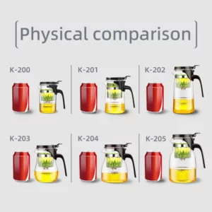 KAMJOVE Heated Resistant Glass Tea Pot One-button Filtering Tea Separation Kettle Teapot With Infuser 400-900ml Coffee Kettle - Image 6