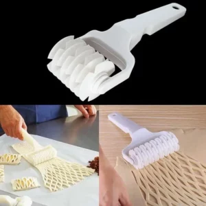 1PC High Quality Pie Pizza Cutter Pastry Bakeware Embossing Dough Roller Lattice Cake Tools Plastic Baking Tool - Image 3