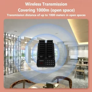 Wireless Restaurant Pagers Calling System 16 Coasters Buzzer Vibrator Bell Receivers For Food Truck Bar Coffee Fast Food Hotel - Image 2