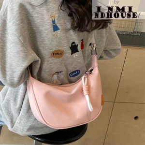 Nylon Hobos Crossbody Bags Solid Casual Zipper Women's Bags 2024 Fashion High Capacity Solid Color Single Shoulder Totes Bag - Image 3