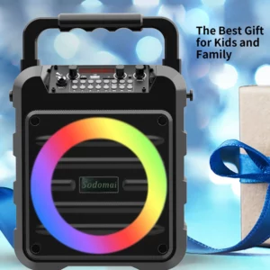 Karaoke Machine with 2 Wireless Karaoke Microphones, Portable Bluetooth Speaker Home Karaoke System with RGB Colorful Light - Image 4
