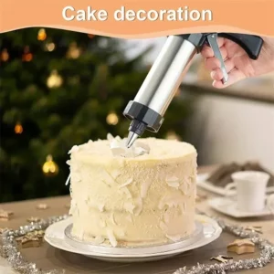 Stainless Steel Cake Cream Decorating Gun Set Cookie Making Machine Nozzles Mold Pastry Syringe Extruder Kitchen Baking Tools - Image 6