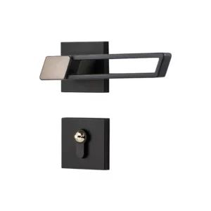 Zinc Alloy Door Handles Pair Lock Thickened Panel Handle Door Hardware Living Room Door Locker Household Hardware Bedroom Pulls - Image 5