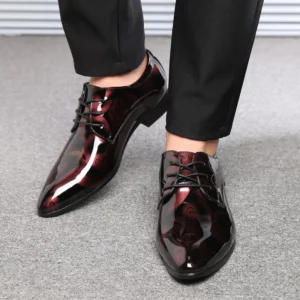 Luxury Men Oxford Shoes Retro Floral Pattern Men Dress Shoes Fashion Lace-Up Flats High Quality Business Men Party Wedding Shoes - Image 4