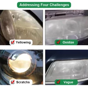 Car Headlight Restoration Polishing Kits Headlamp Scratch Remover Repair Cleaning Paste Remove Oxidation Headlight Polish Liquid - Image 5