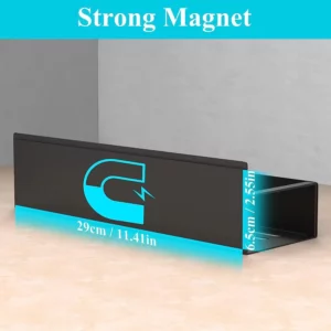Magnetic Fridge Shelf Spice Storage Rack Refrigerator Side Shelf Black Iron Household Space Saving Kitchen Organizer Shelf - Image 3