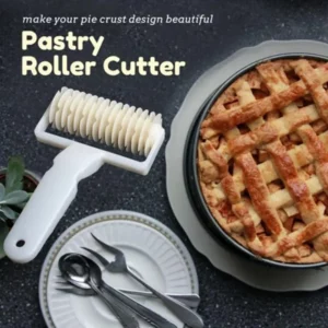 1PC High Quality Pie Pizza Cutter Pastry Bakeware Embossing Dough Roller Lattice Cake Tools Plastic Baking Tool - Image 2