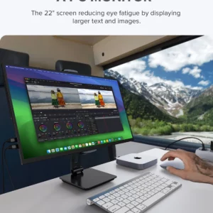 UPERFECT UMax 22 Computer Display 22inch Monitor 2K 1440P 100% sRGB IPS Screen w/ Stand For Laptop PC Mac Phone PS5 Game Console - Image 3