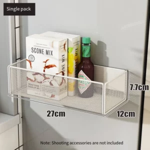 Home Refrigerator Shelf Side Storage Magnetic Artifact Side Side Hanging Basket Basket Box Supplies Household Summary Holder - Image 6