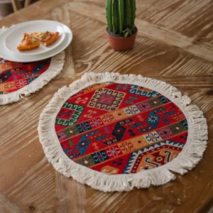 Vintage Jacquard Cotton and Linen Tassel Table Runner Christmas Party Wedding Kitchen Table Fabric Home Coffee Table Decor - Image 2