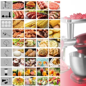Sonifer Stand Mixer.reduction design, no displacement during,operation.Removable transparen bowl coverwith holes for adding ingr - Image 2