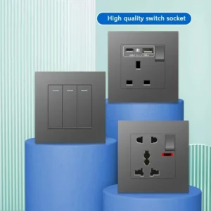 Universal 18W Type-C Quick charge Double Power Outlet,220V Electrical Wall Light 2way Switch UK 13A Wall Double USB Plug Socket - Image 4