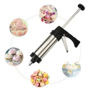 Stainless Steel Cake Cream Decorating Gun Set Cookie Making Machine Nozzles Mold Pastry Syringe Extruder Kitchen Baking Tools - Image 5