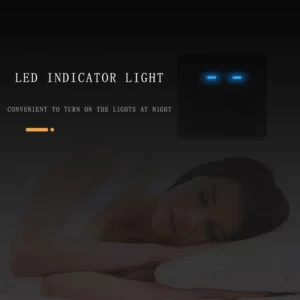 NYWP Luxury Crystal Tempered Glass Panel 1 Gang 2 Way Light Switch On / Off Wall Switch With LED Indicator 16A AC 250V - Image 3