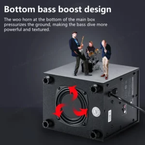 Classical Products 2.1CH Multimedia Speakers M100BT Subwoofer Sound Bar with Subwoofer Active HI-FI Desktop Bluetooth Speakers - Image 2