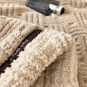 New Half Sides Fleece Autumn Winter Blanket Soft Fluffy Maternal and Child Grade Bed Blankets Warm Breathable Sofa Cover Blanket - Image 5