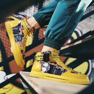 Men's Sneakers Damping Air Cushion Casual Shoes Graffiti Young Man Shoes Cool Comfortable Boots Men Zapatillas Hombre - Image 5