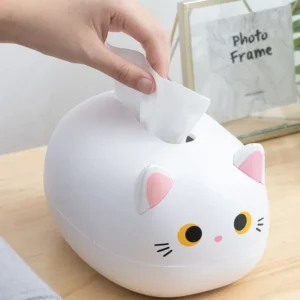 Kawaii Cat Tissue Box Livingroom Napkin Storage Box Kitchen Paper Container Desktop Toilet Paper Holder for Bathroom Dormitory - Image 3