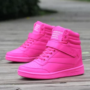 Women's Sports Shoes Ｗomen's Spring White Slope-Heeled Sports Shoes Women's Casual Vulcanized Running Shoes Fashion Thick-Sole - Image 1