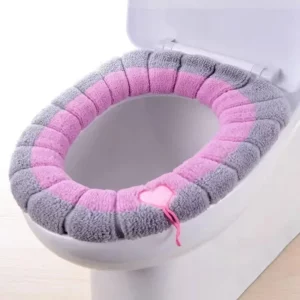 Universal Toilet Seat Cover Winter Warm Soft WC Mat Bathroom Washable Removable Zipper with Flip LidHandle Household - Image 4