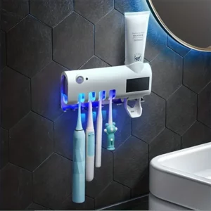 Multifunctional Toothbrush Holder Induction UV Sterilization Automatic Toothpaste Squeezing Support Electric Toothbrush - Image 1