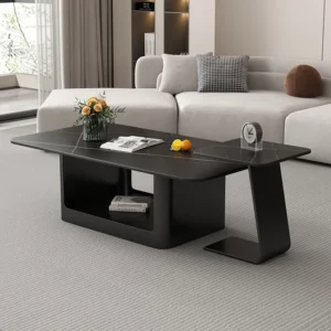 Simplicity Nordic Living Room Coffee Table Black Slate Marble Effect Trendy Coffee Tables Glam Unique Tisch Home Furniture - Image 5