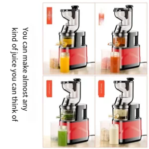 Houselin Masticating Juicer Machines, 7-inch Powerful Slow Cold Press Juicer with Large Feed Chute, for Vegetables and Fruits - Image 3