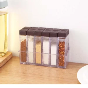Transparent Spice Jar Set Salt and Pepper Seasoning Bottle Colorful Lid Kitchen Condiment Cruet Storage Container Spice Rack - Image 5