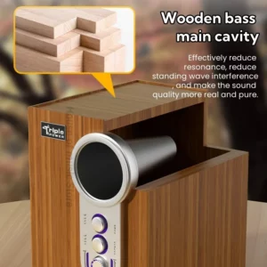 Wooden USB Audio Multimedia Laptop Stereo 2.1 Speaker PC Accessories Bluetooth Sound Computer Speakers for Desktop PC/TV Tablet - Image 6