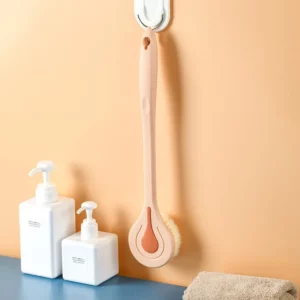Long Handle Bath Brush Soft Hair Back Bath Brush Bathroom Body Bath Brush Mud Back Scrubber Shower Massage Exfoliation Brush - Image 3