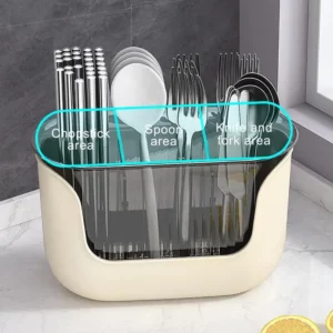 Kitchen Spoon Chopstick Storage Silverware Drying Drain Basket Cutlery Holder 3 Compartment Flatware Caddy Kitchen Accessories - Image 5