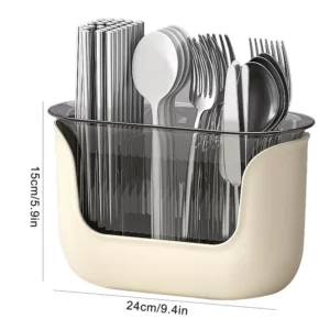 Kitchen Spoon Chopstick Storage Silverware Drying Drain Basket Cutlery Holder 3 Compartment Flatware Caddy Kitchen Accessories - Image 6