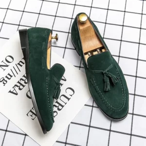 2023 New Fashion Stripe Patchwork Leather Shoe Handmade Wedding Party Shoes Men Loafers Oxford Shoes Mens Dress Shoes Big Size - Image 1
