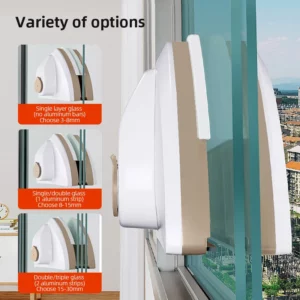 NEW Magnetic Glass Window Cleaning Tool Water Discharge Double-layer Wiper Household Special Window Cleaner For Home - Image 3