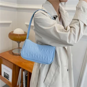 Fashion Women Handbag PU Leather Shoulder Bags Female Casual Solid Messenger Bag for Women Luxury Underarm Bag Feminina - Image 3