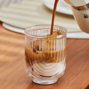 Niche Glass American Ice Latte Coffee Cup, Handmade, Small U Juice Cups, Water Mug, Drink Mugs, Simple New Style, Kawaii Wave - Image 3