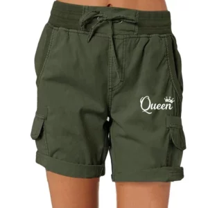 Fashion Queen Printed Women's Cargo Shorts Stretch Golf Active Shorts Work Shorts Outdoor Summer Shorts with Pockets - Image 6