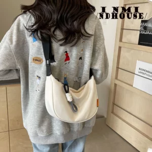 Nylon Hobos Crossbody Bags Solid Casual Zipper Women's Bags 2024 Fashion High Capacity Solid Color Single Shoulder Totes Bag - Image 6