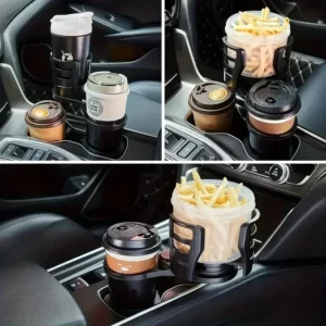 Car Cup Holder Expander For Car Adapter Adjustable Multifunctional Dual Cup Holder With Phone Holder Aromatherapy Organizer - Image 3