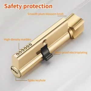 Vintage Mute Bedroom Mortice Door Handle Security Lock Split Silent Lock Interior Door Furniture - Image 3
