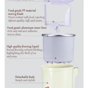 Ice Cream Machine 220V Household Automatic DIY Frozen Fruit 1L Fruit Dessert Machine Milkshake Machine BL-1000 21W - Image 5