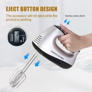 SUNATUR Hand Mixer 110-240V Blender 300W Electric Food Processor 3 in 1 Mixer Kitchen Appliances Machine Mixer for Baking - Image 3