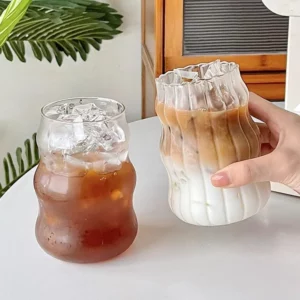 Creative Ins Glass Cup Heat-resistant Tumbler Transparent Tea Juice Milk Coffee Mug Home Water Glasses Cocktail Beer Glasses - Image 2