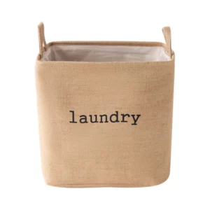 Jute Cloth Art Dirty Clothes Collection Basket Light Luxury Home Bathroom Foldable Laundry Basket Large Capacity Storage - Image 6