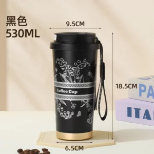 500ml Stainless Steel Double Wall Vacuum Insulated Travel Mug with Handle/Portable Thermal Cup Coffee Tumbler Termos Cup thermos - Image 4