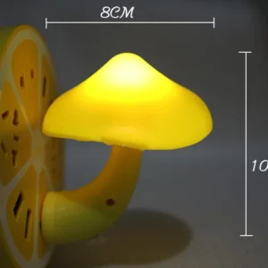 Bedroom Led Night Light Mushroom Wall Socket Lamp Eu Us Plug Warm White Light-control Sensor Bedroom Light Home Decoration - Image 5