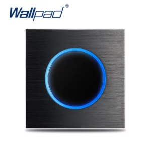 Wall Switch 16A Matte Aluminium Plate Light Switch Black Silver Gold Brown, Circle LED Indicator L6 Round Button 110-250V - Image 4