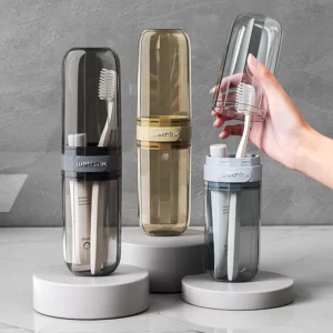 Toothbrush Storage Box Portable Mouthwash Cup Toothpaste Storage Box Toiletry Set Travel Supplies Portable Toothbrush Cup - Image 3