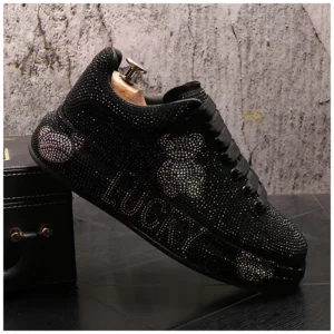 Luxury Royal Style Mens Wedding Dress Shoes Spring Handmade Embroidery Pattern Exotic Designer Loafers Fashion Casual Sneakers - Image 3