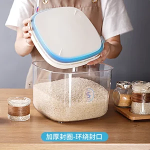 5 Kg/10 Kg Sealed Rice Bucket Flour Storage Box Pet Grain Storage Bucket Cat Grain Bucket Miscellaneous Grain Rice Jar - Image 3